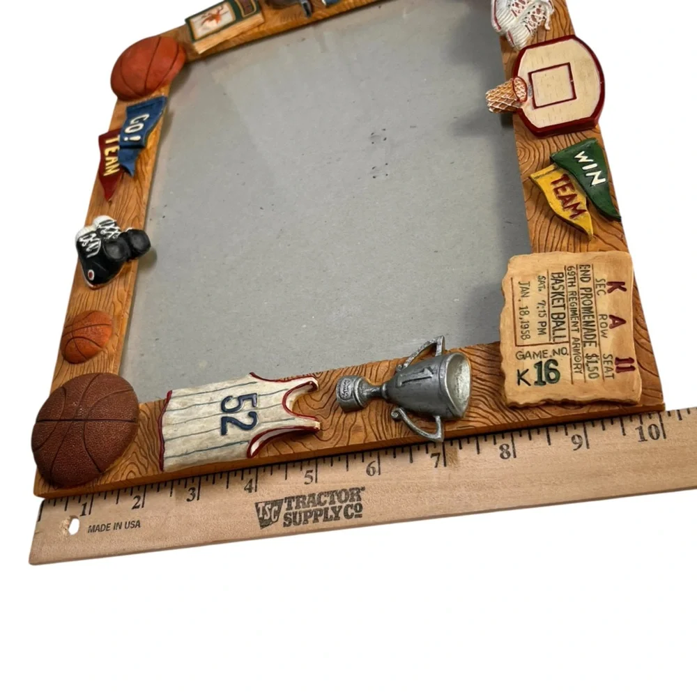 Vintage Hoops N Dreams Basketball Photo Frame Russ Berrie 12x10 Landscape Mode